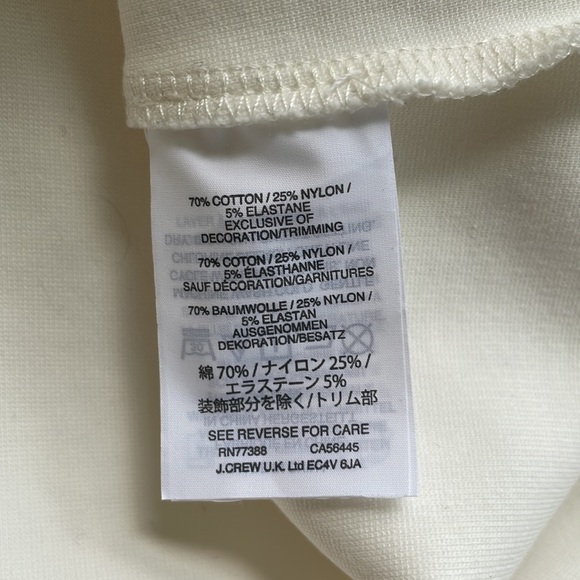 J.Crew Top Off White Ruffles Black Lace Size M - Picture 8 of 8